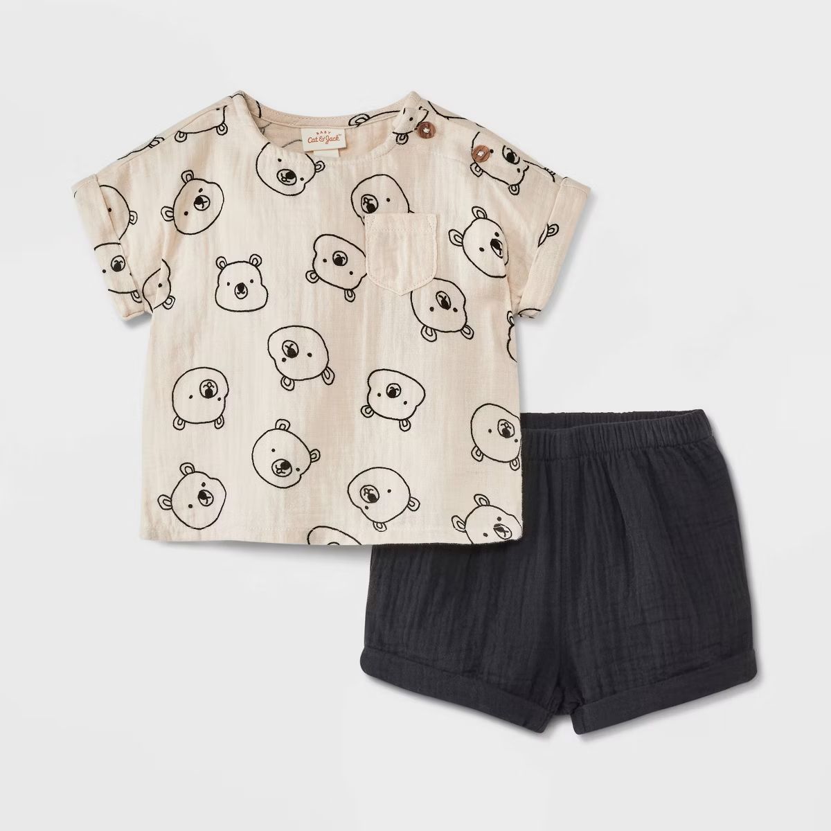 Baby Boys' Gauze Top & Shorts Set - Cat & Jack™ | Target