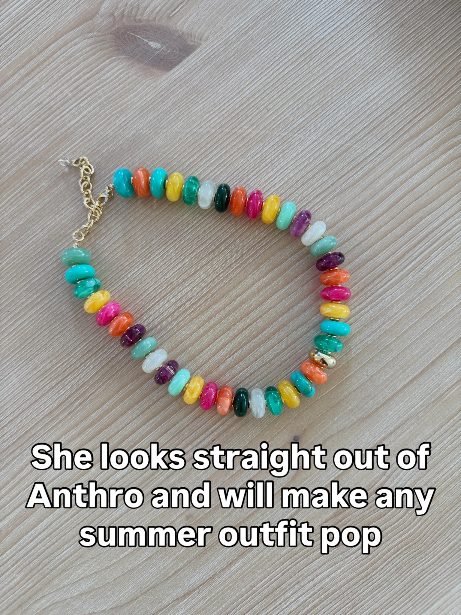 This colorful necklace is the easiest way to make a simple summer outfit look fun. It gives major boutique and Anthro vibes without the high price tag. So cute for vacations, beach trips, pool days, graphic tees, and all the colorful summer outfits.

#summeraccessories #colorfuljewelry #anthrostyle #beachyjewelry #summerstyle #vacationoutfits #statementnecklace #affordablefashion #boutiquestyle #amazonfashionfinds #coastalstyle #trendingaccessories #summerfashion #layeredlook #everydaystyle

#LTKSeasonal #LTKootd #LTKmomlife