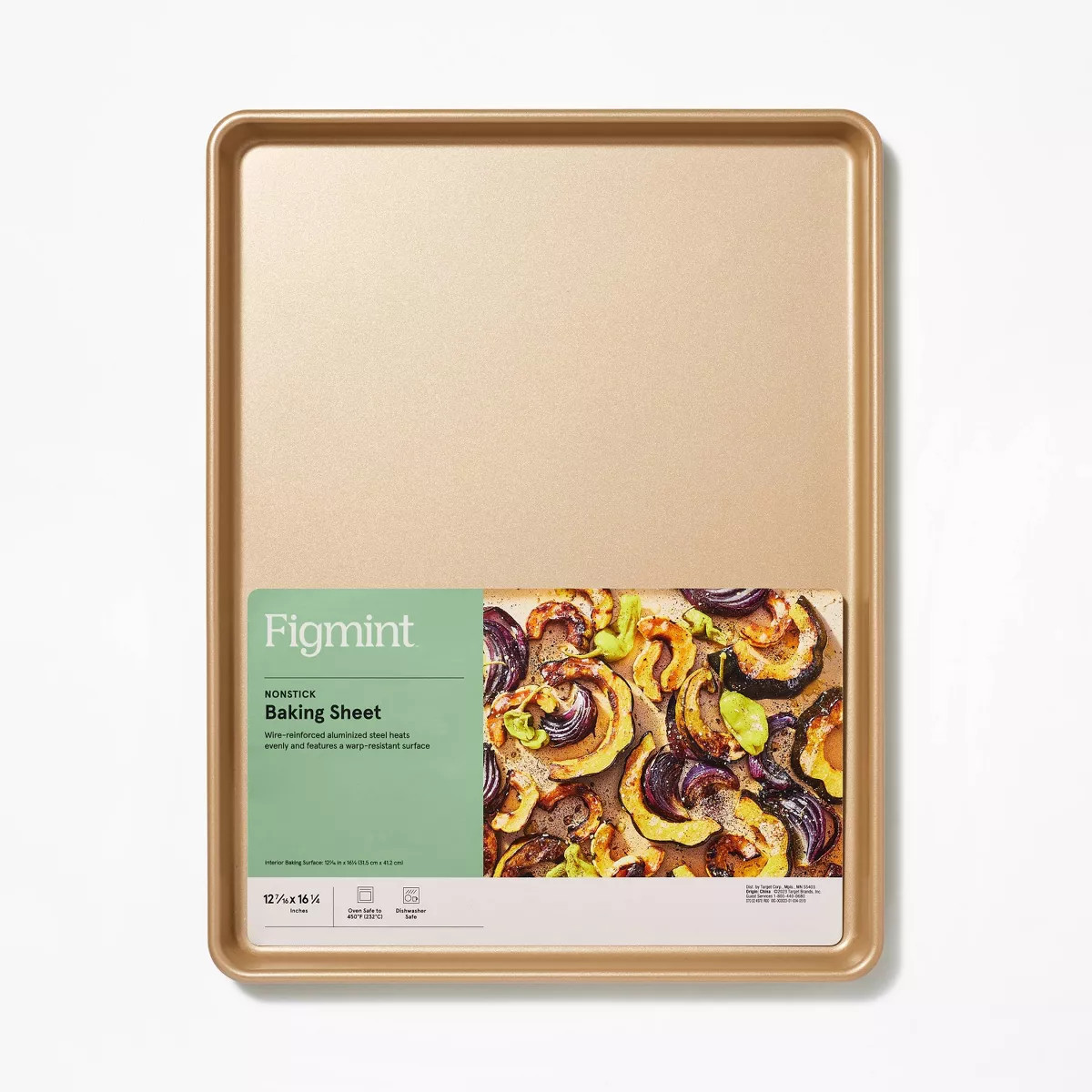 12"x16" Nonstick Aluminized Steel Baking Sheet Gold - Figmint™: Cookie Sheet, Oven Tray, Dishwa... | Target
