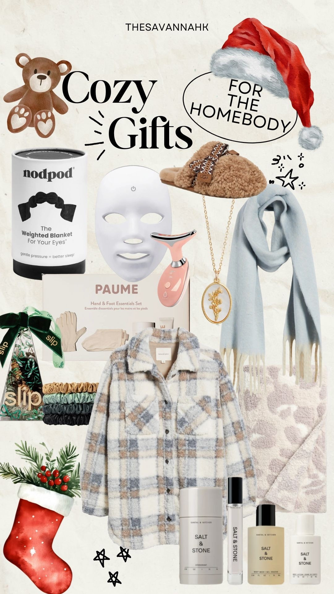 Cozy Gift Guide for the homebody! Perfect gift ideas for that friend or family member who loves a relaxing night in! 

Cozy Gift Guide Weighted Eye Mask Face Mask Scarf Slippers Gold Necklace Blanket Salt and Stone Products Slip Hair Ties TheSavannahK 

#LTKGiftGuide #LTKHoliday #LTKSeasonal