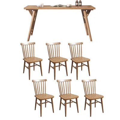 Solid wood ash modern dining table sets. | Wayfair North America