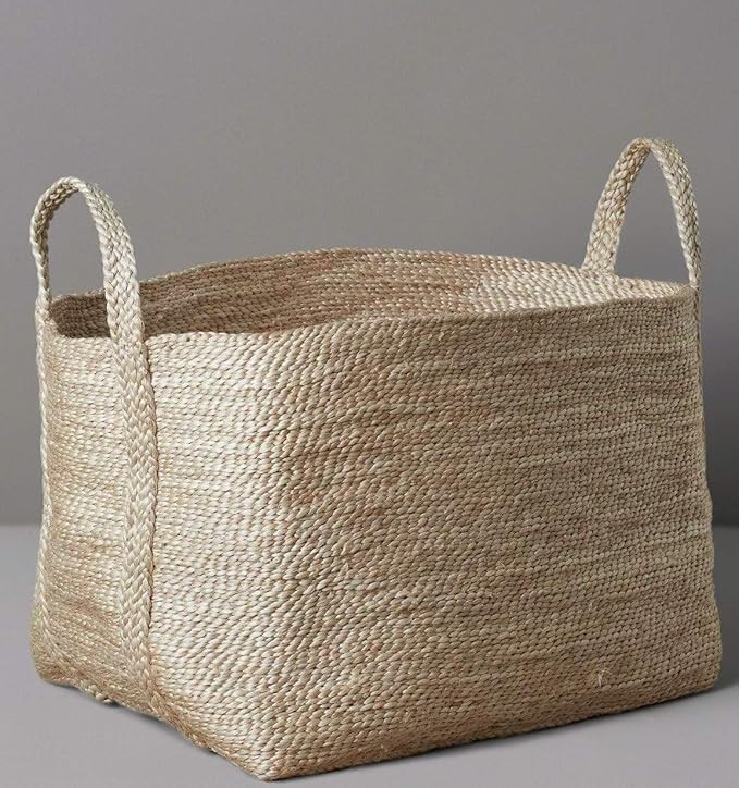 Amazon.com: GooBloo Extra Large Woven Storage Basket Jute Rope - 20” x 14” Tall Decorative Ro... | Amazon (US)