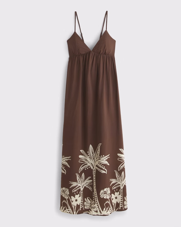 Women's Bra-Free Clasp-Back Flowy Maxi Dress | Women's Clearance | Abercrombie.com | Abercrombie & Fitch (US)
