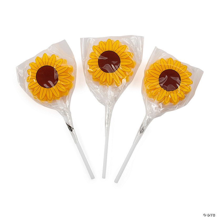 Sunflower Lollipops - 12 Pc. | Oriental Trading Company