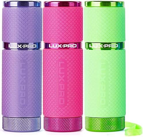 LUXPRO LP395 Gels Glow-in-the-Dark 9 LED Flashlight (Purple, Pink, Green) | Amazon (US)