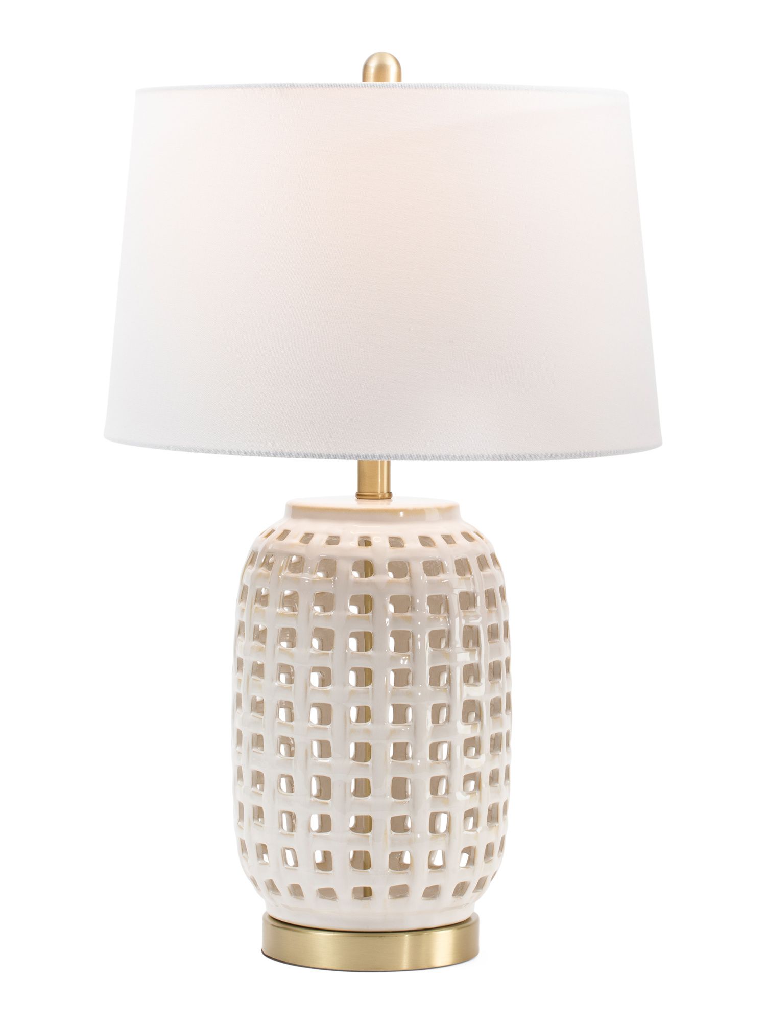 24in Open Weave Ceramic Table Lamp | TJ Maxx