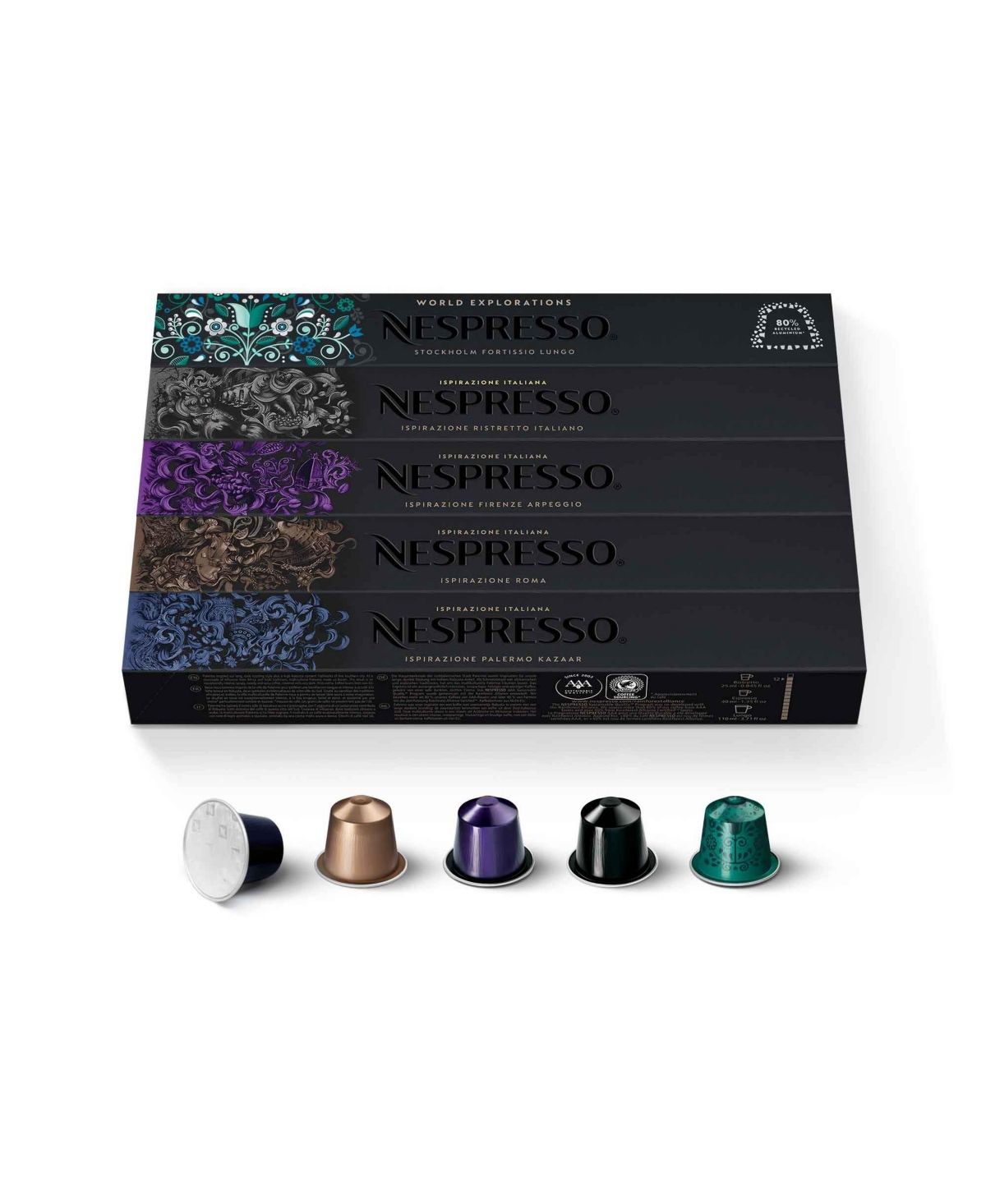 Nespresso Capsules OriginalLine, Best Seller Variety Pack, Dark Roast Espresso Coffee, 50-Count Espr | Macys (US)