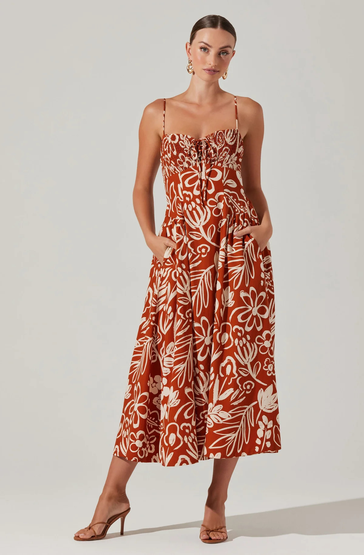 Sarai Floral Midi Dress | ASTR The Label (US)