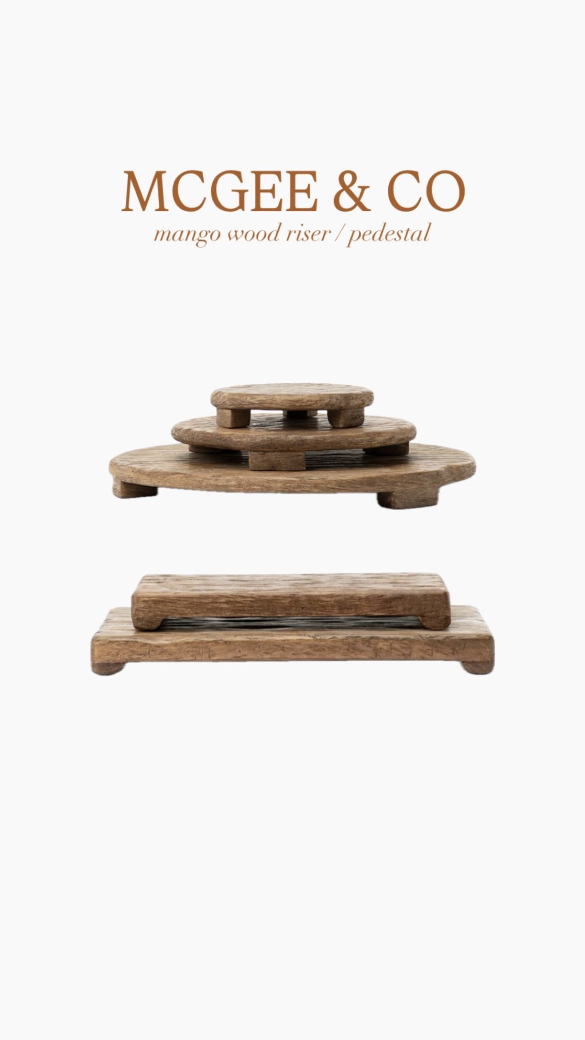 McGee & Co Mango Wood Riser and Pedestal 

#LTKFindsUnder100 #LTKHome