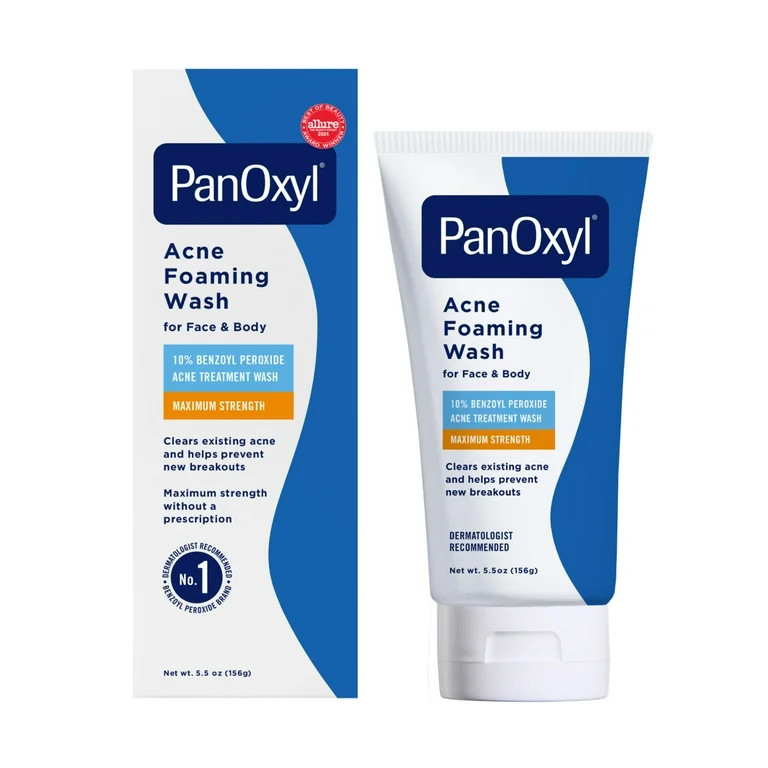 PanOxyl 10% Benzoyl Peroxide Acne Foaming Wash, Clear Acne, 5.5 Oz | Walmart (US)