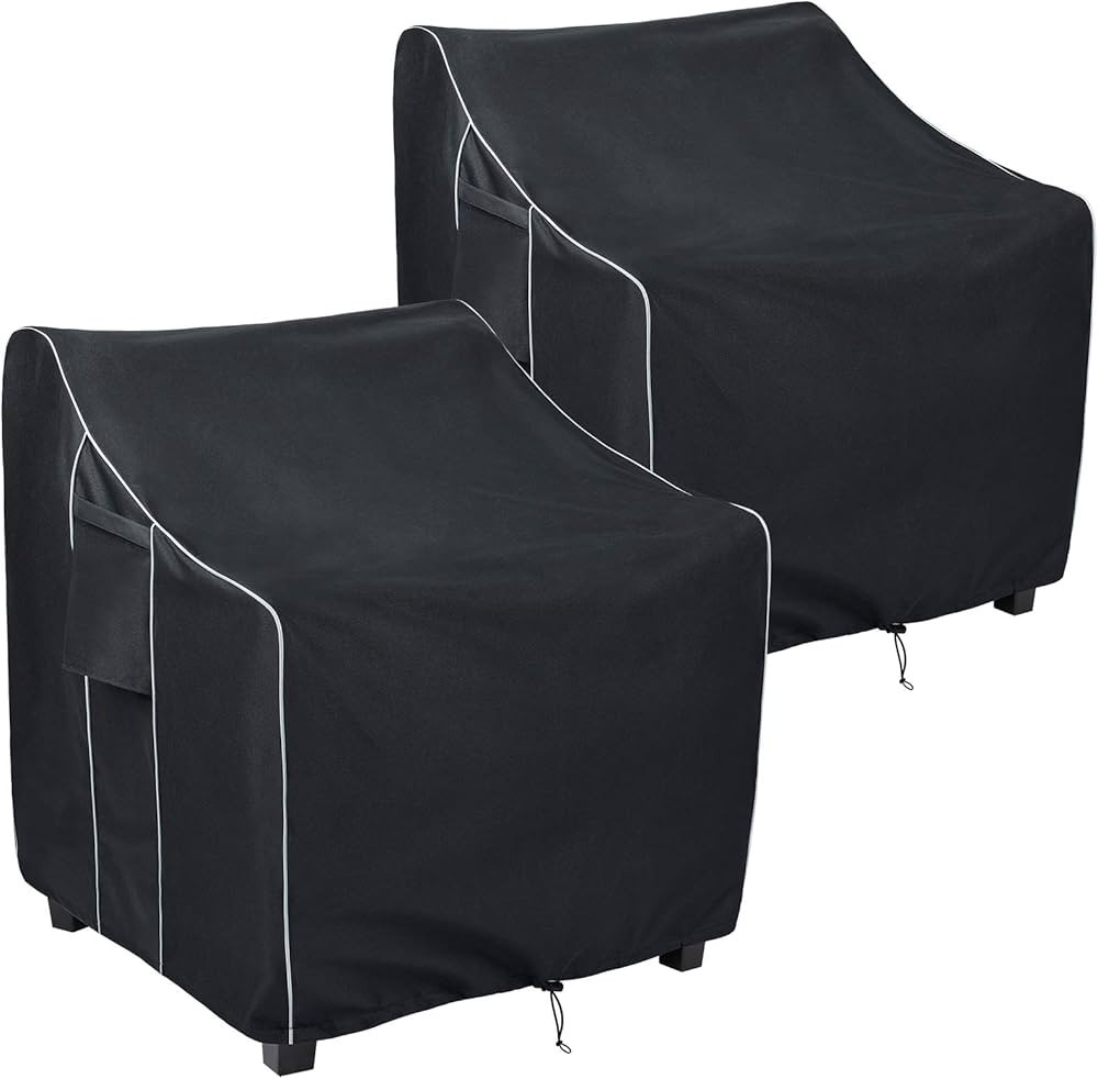 FORSPARK Patio Furniture Covers Waterproof, Heavy Duty Lawn Outdoor Chair Covers 2 Packs Fits up ... | Amazon (US)