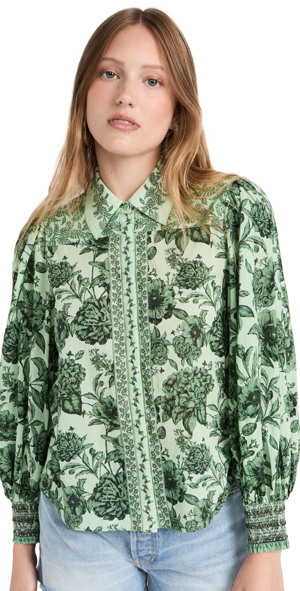 alice + olivia Tiffie Drama Sleeve Blouse | SHOPBOP | Shopbop