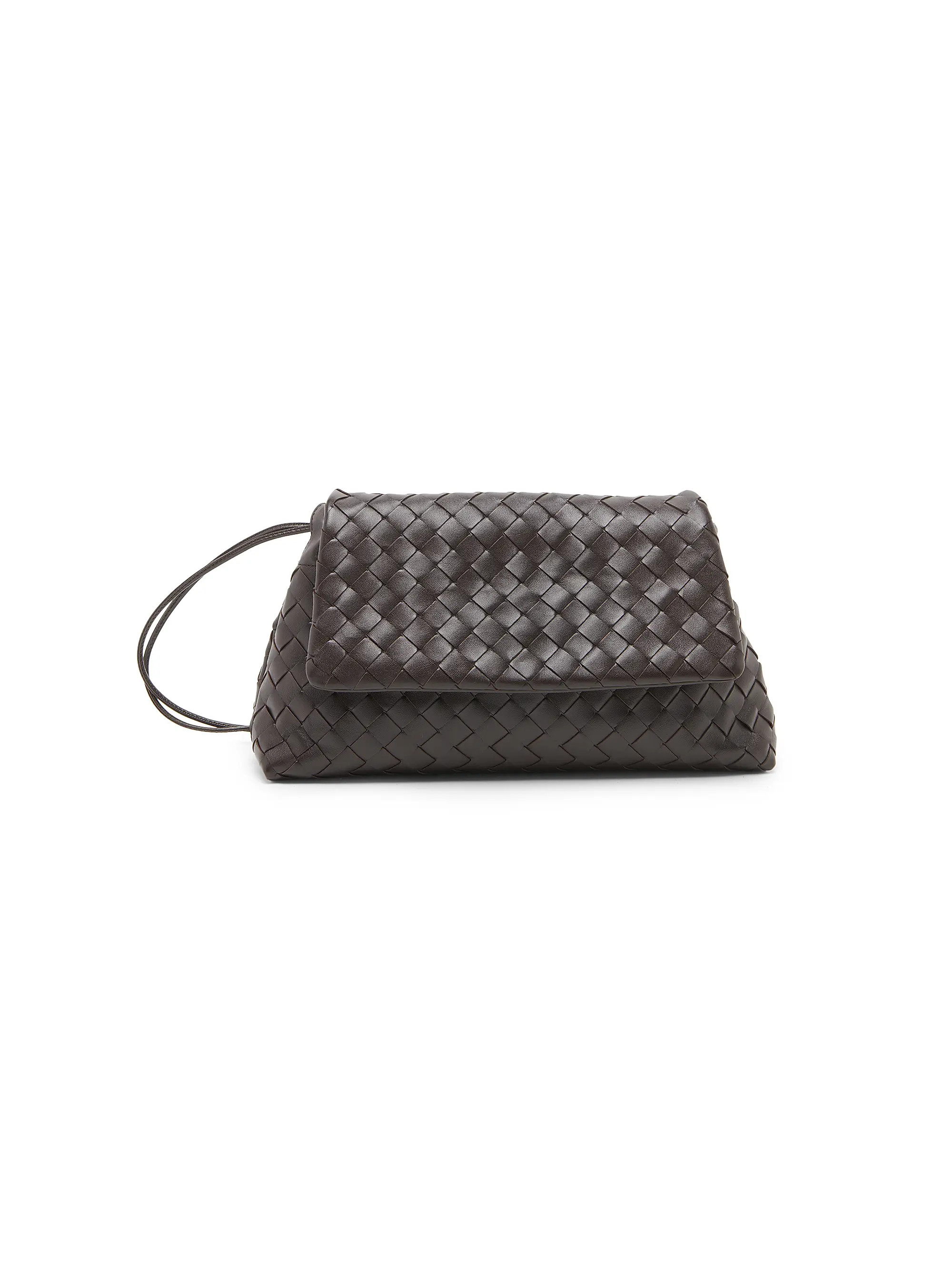 Bottega Veneta Giorno Intrecciato Leather Shoulder Bag | Saks Fifth Avenue | Saks Fifth Avenue