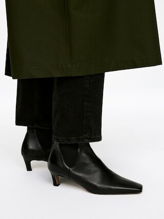 Square-Toe Ankle Boots – Black – Women – ARKET GB | Arket UK