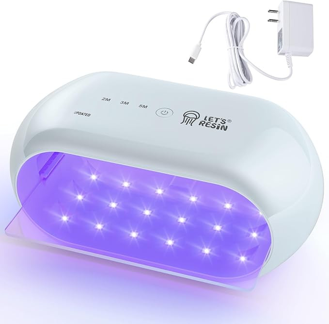 LET'S RESIN UV Light Advanced,Two-Sided Longer time Setting(2m,3m,5m) UV Resin Light with 36 LED ... | Amazon (US)