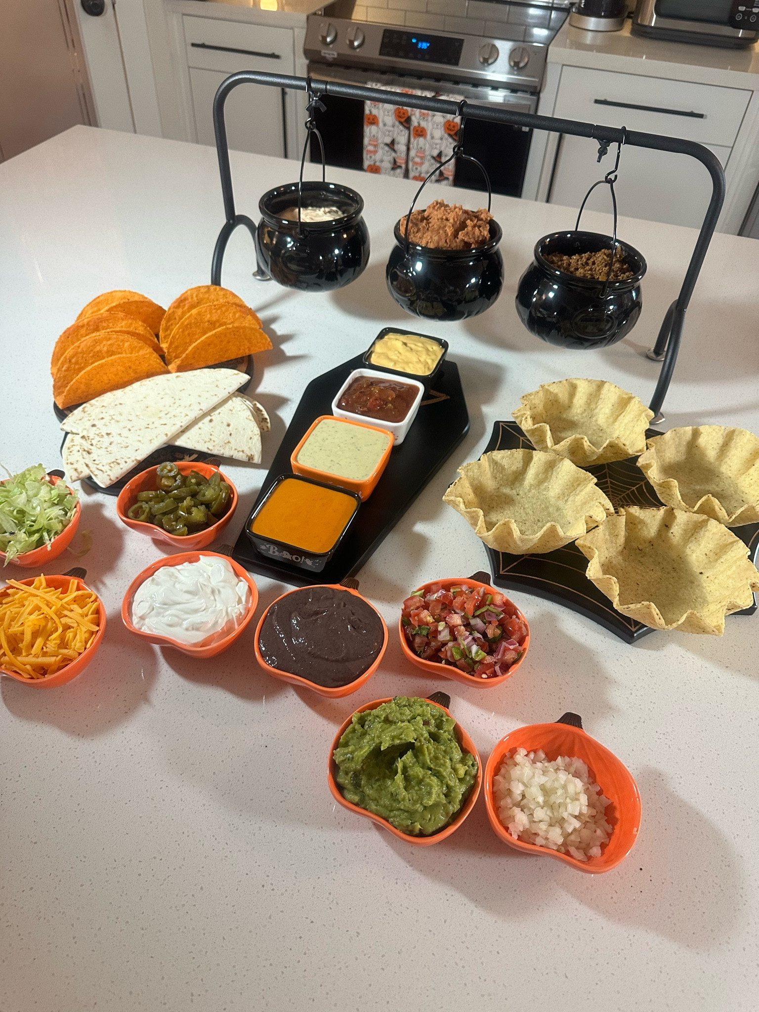 Spooky Taco Bar Setup 

#LTKHalloween #LTKParties #LTKFindsUnder100