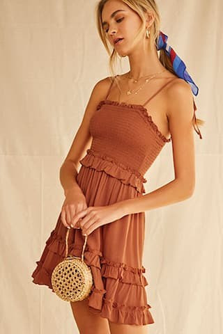 Tiered Ruffle-Trim Mini Dress | Forever 21 (US)