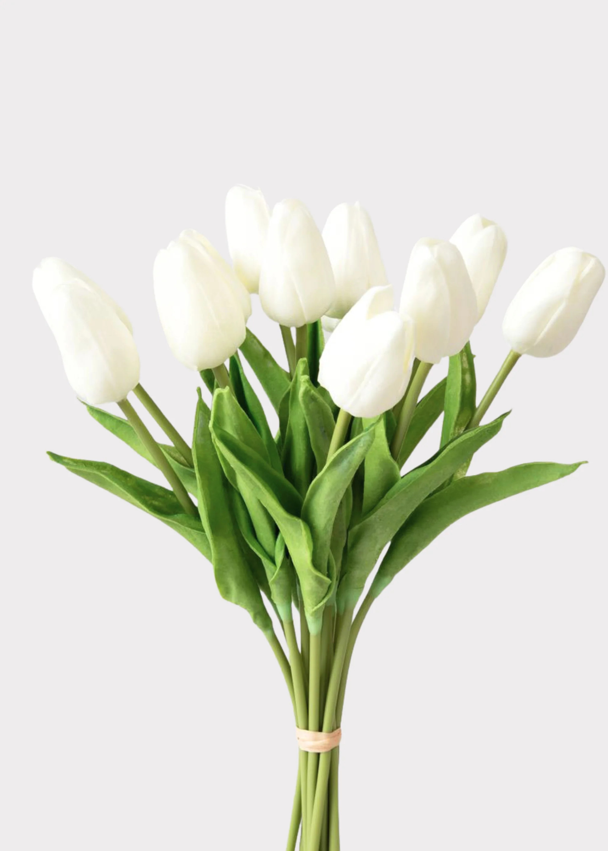 Mini Tulip Bundle in White | Real Touch Flowers Online at Afloral.com | Afloral