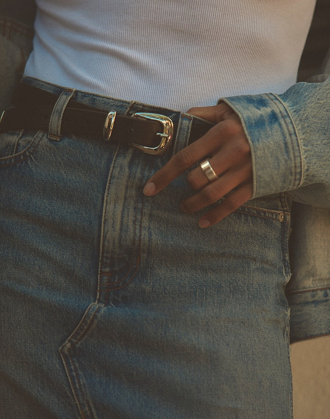 Skinny Leather Western Belt | Madewell