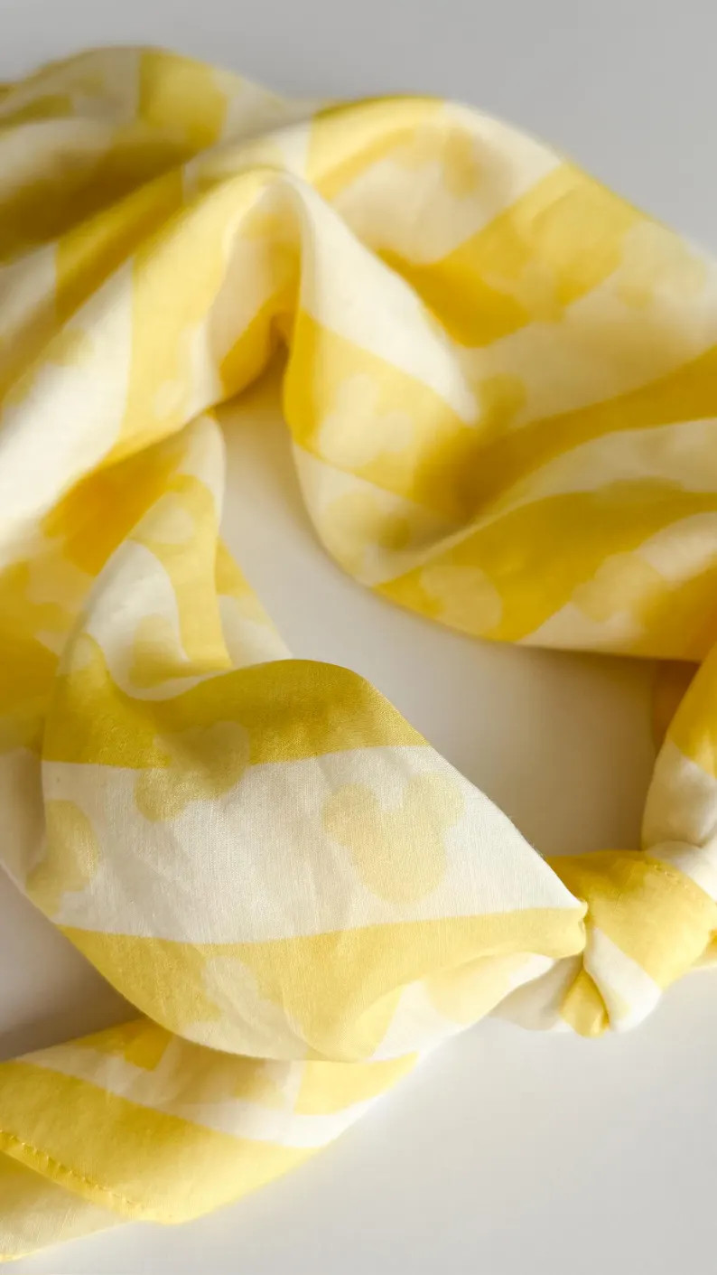 Butter Yellow Striped Scarf - Magical Park Day - Disney-inspired Look | Etsy (Global)