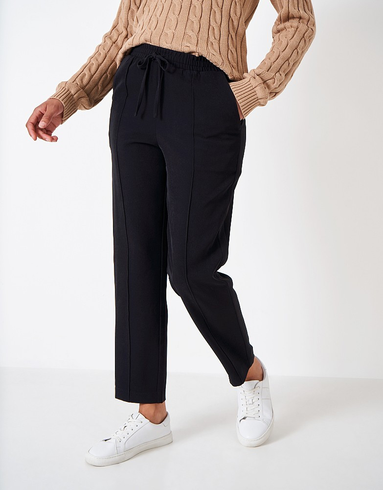 Women's Hoxton Tapered Trousers from Crew Clothing Company - Black | Crew Clothing (UK)