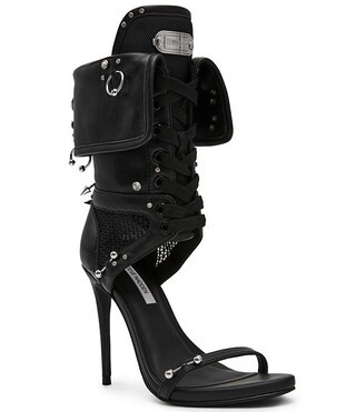 Casella Stud and Piercing Hardware Fold Over Stiletto Sport Dress Sandals | Dillard's