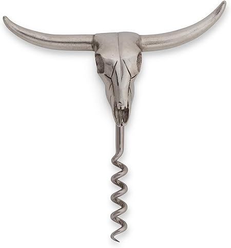 Vagabond House Pewter Cow Steer Skull Wine Pull Southwestern Longhorn Corkscrew 5 inch Long | Amazon (US)