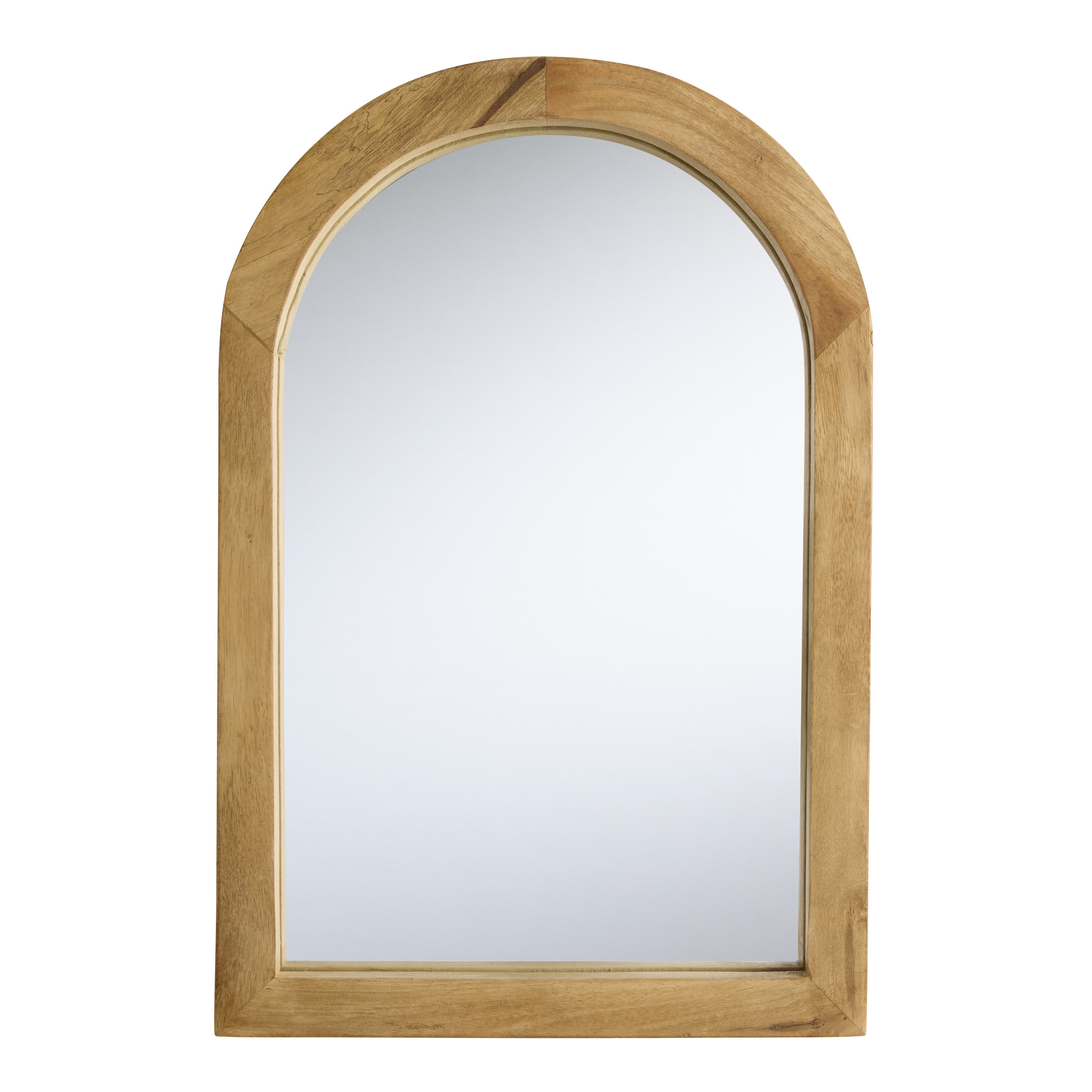Natural Mango Wood Dome Wall Mirror | World Market