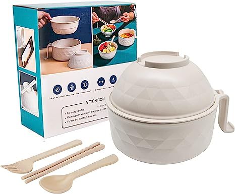 Ramen Bowl Set, Microwave Ramen Cooker Instant Noodles Bowl With Chopsticks, Rapid Ramen Noodles ... | Amazon (US)
