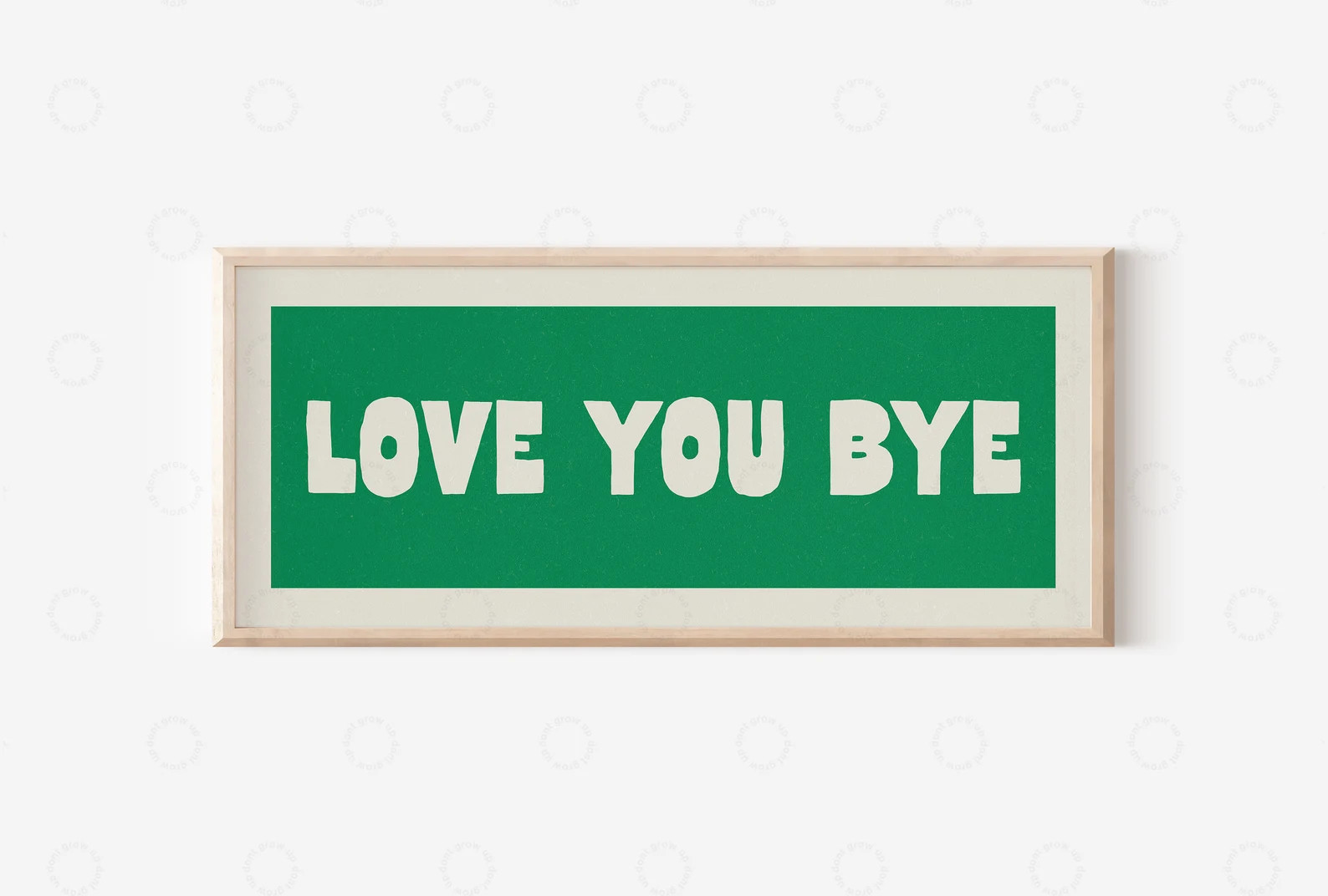 Love You Bye Print – Hallway Wall Art, Above Door Sign, Horizontal Panoramic Typography Poster,... | Etsy (US)