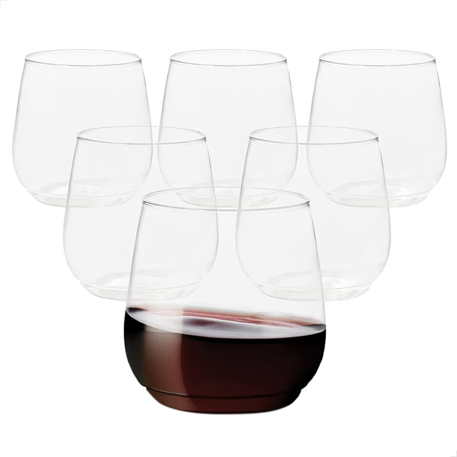 TOSSWARE POP 12oz Stemless Wine Glass Set of 48, Premium Quality, Recyclable, Unbreakable & Cryst... | Amazon (US)