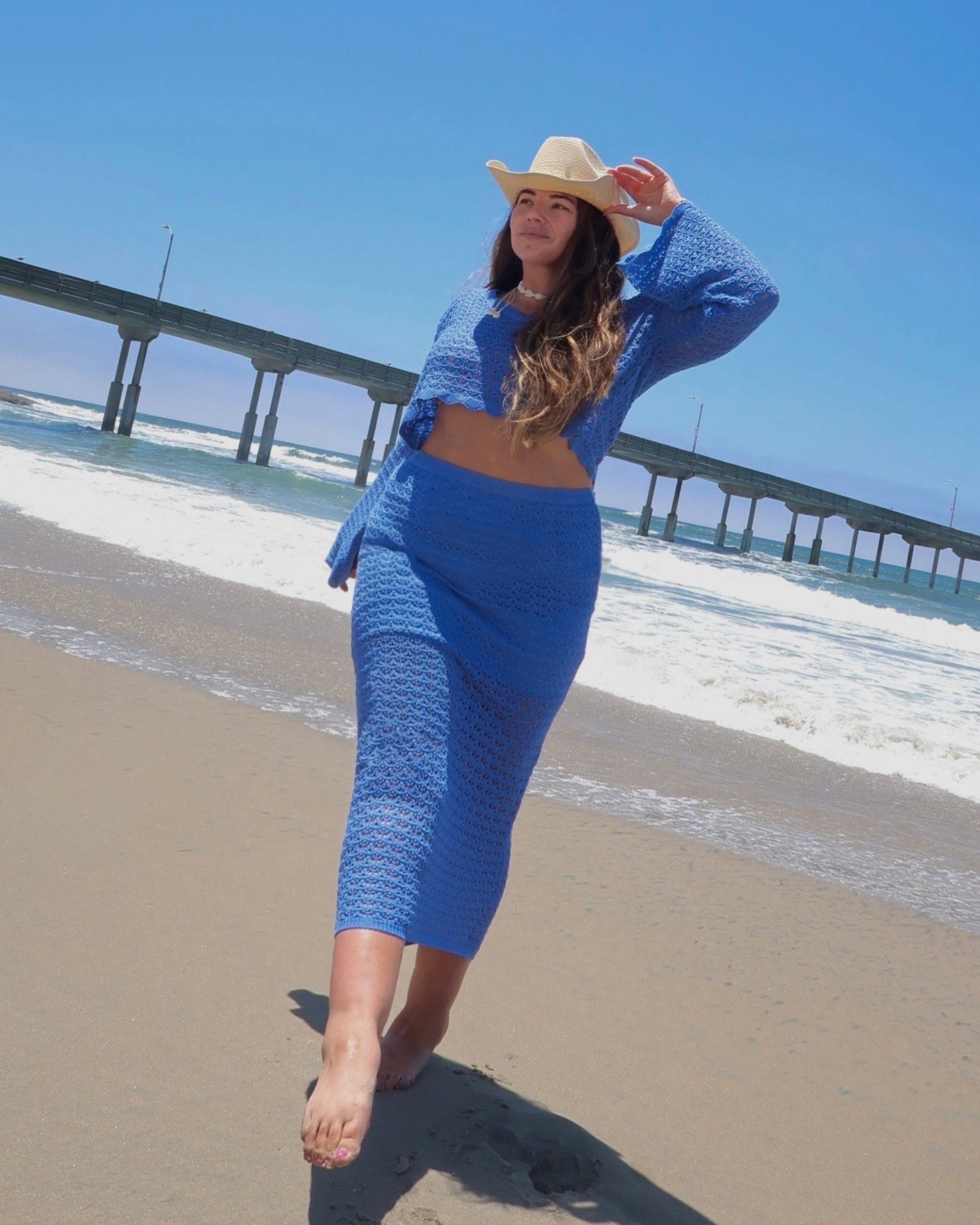 The prettiest blue crochet knit set that’s beachy and cute I’m wearing the XL in both  the sweater and the skirt (my typical size is 14/xl)

#LTKSummerEdit #LTKMidsize #LTKFindsUnder50