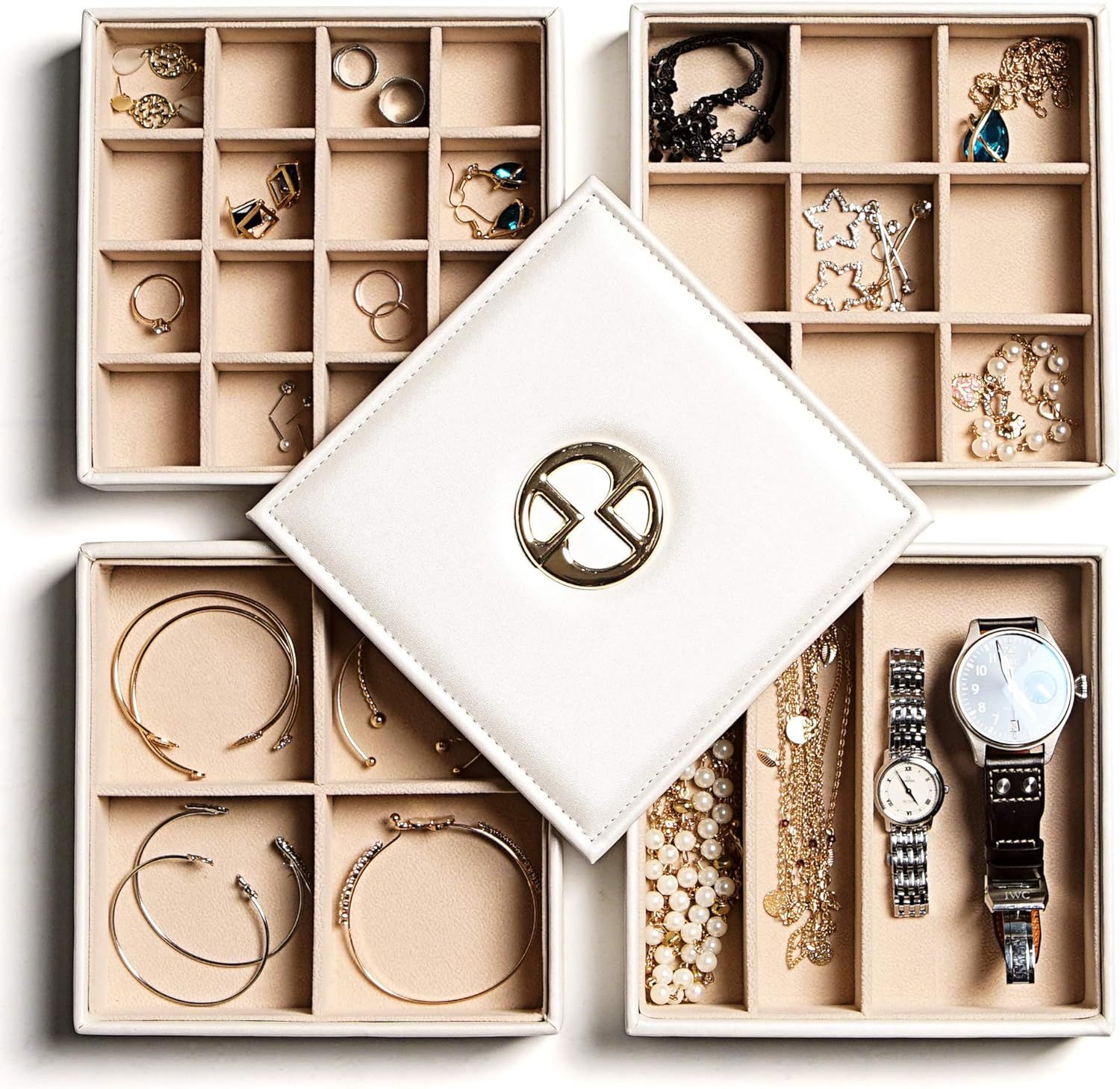 Frebeauty Earring Organizer Tray - Jewelry Accessary Storage Box - 32 Slot Jewelry organizer box ... | Amazon (US)