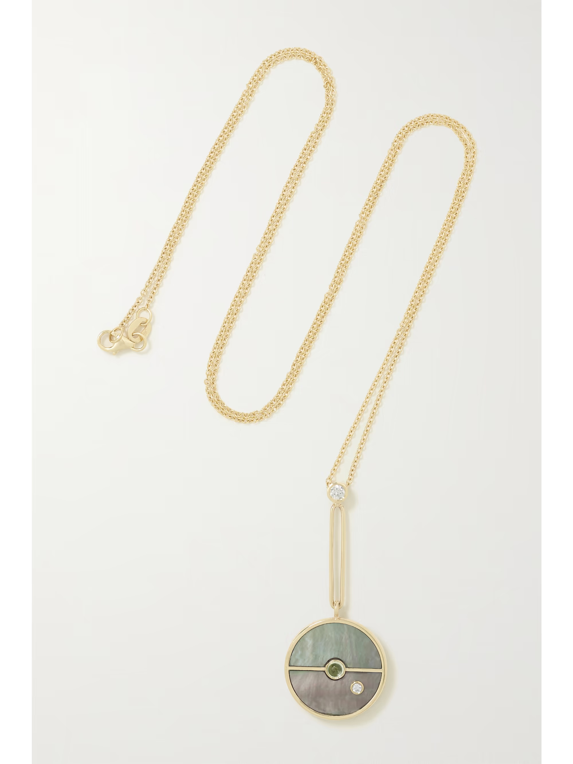 Compass 14-karat gold multi-stone necklace | NET-A-PORTER (US)