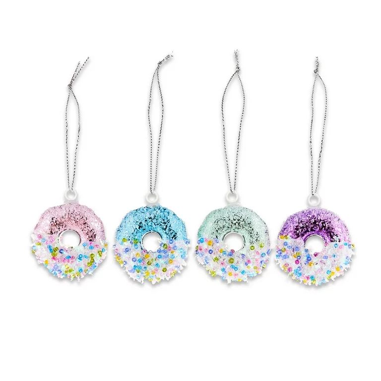 Multi-Color Mini Decorative Donut Ornament, 4 Count, by Holiday Time | Walmart (US)