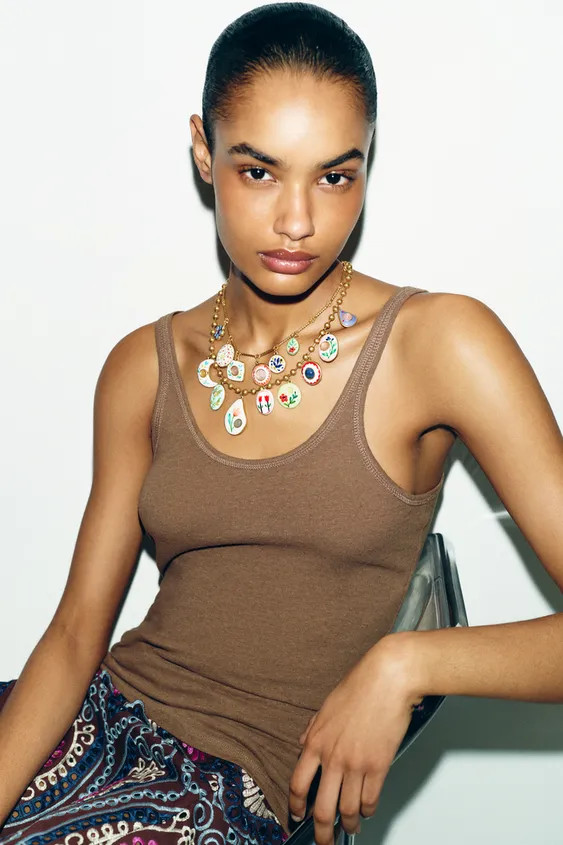 PACK OF 2 RESIN CHARM NECKLACES | Zara US