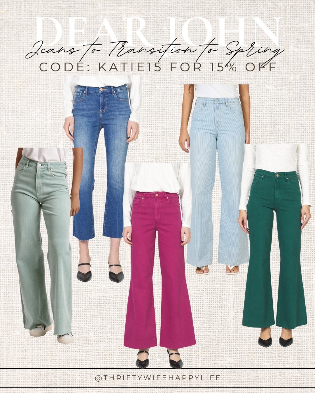 Dear John Denim jeans that I think would be super cute to wear know and take into the spring! Use my code: katie15 for 15% off! 

#LTKOver40 #LTKSeasonal #LTKPetite