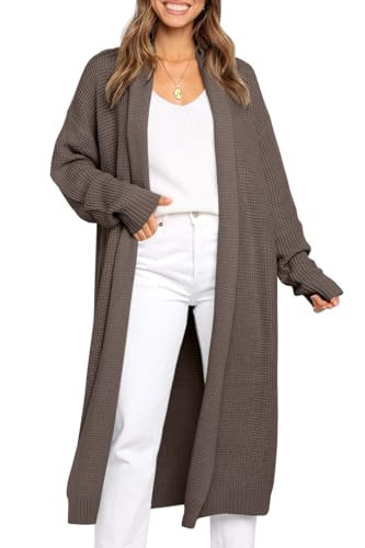 LILLUSORY Long Cardigan Sweaters for Women Fall Trendy Oversized Open Front Winter Coat Blazer 2025 Cozy Chunky Knit Sweater Jacket Outwear Coats LightCamel S | Amazon (US)