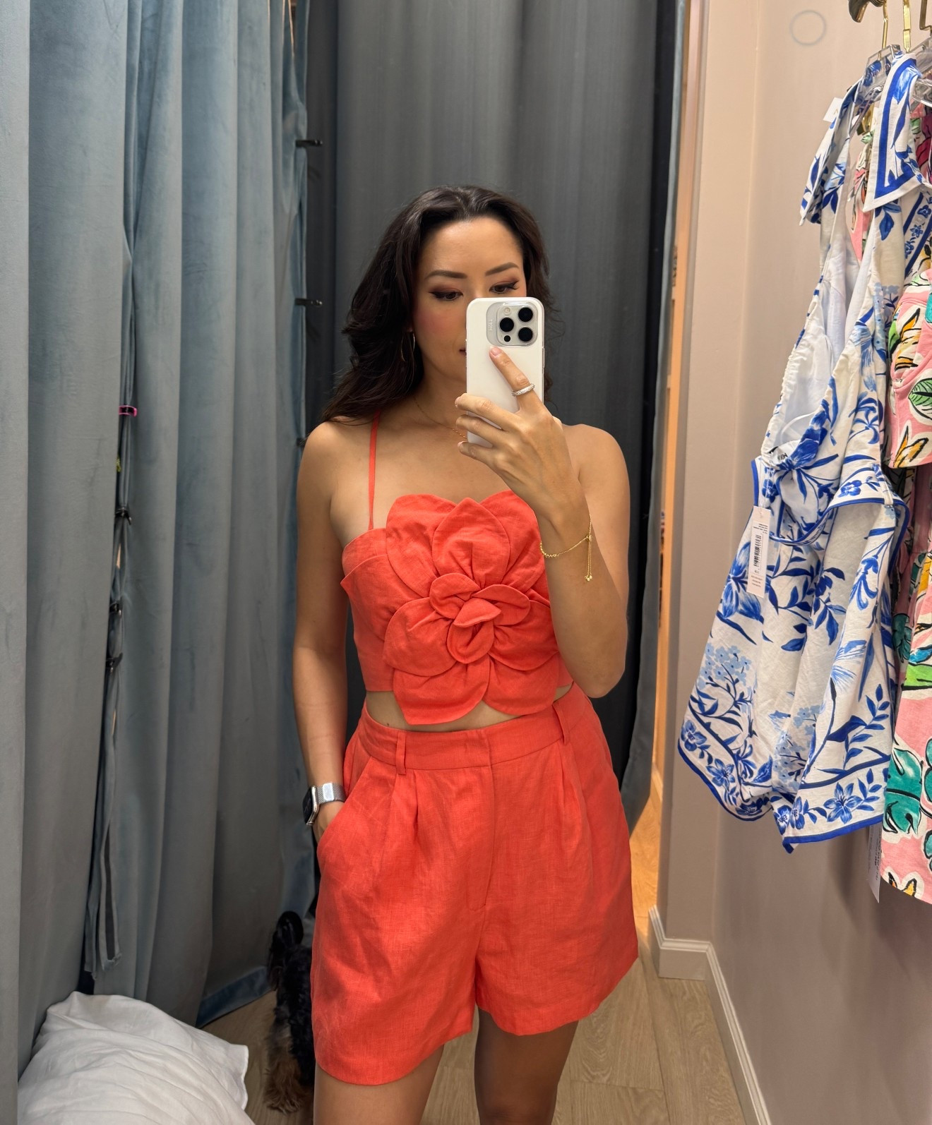 Finally the orange color is available online!! XXS in the top and XS in the shorts

#LTKMothersDay #LTKSeasonal #LTKootd