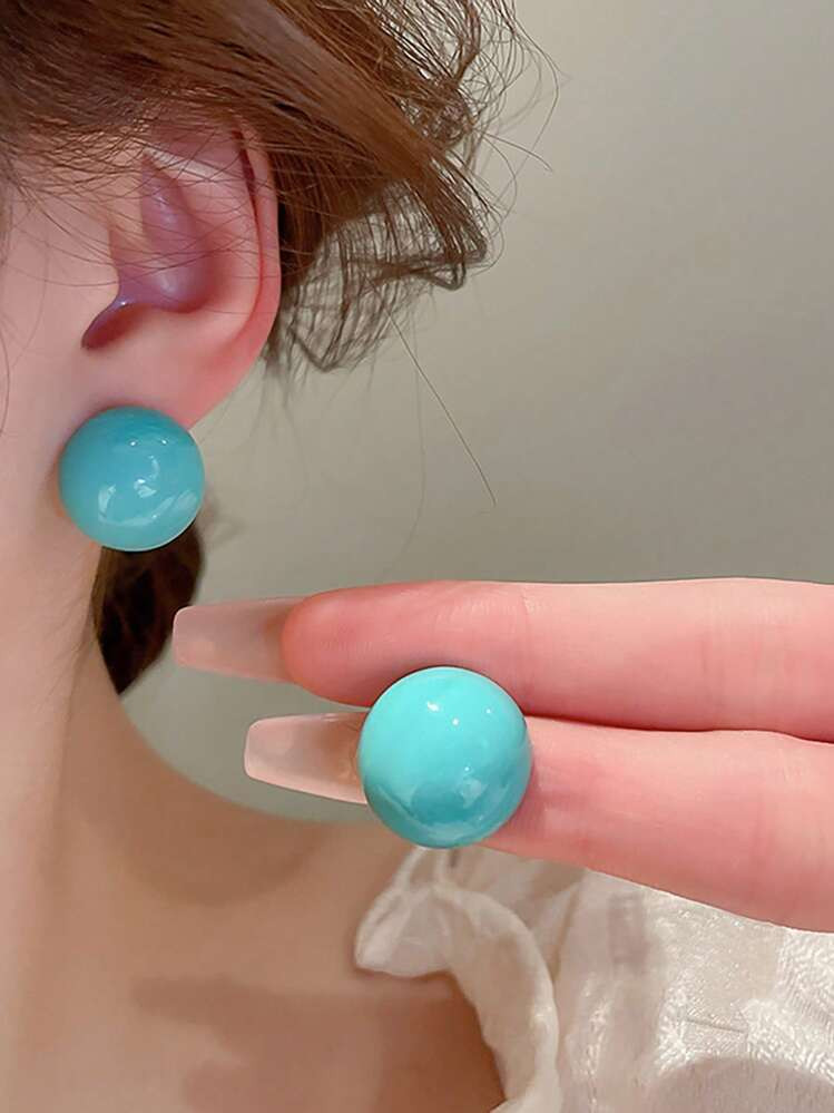 Andkiss Round Stud Earrings | SHEIN | SHEIN