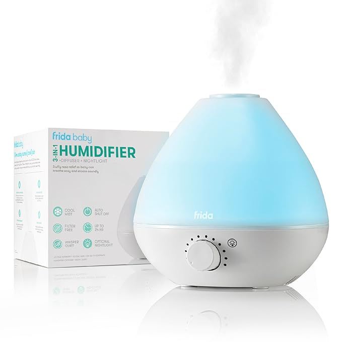 Frida Baby 3-in-1 Cool Mist Humidifier for Baby with Diffuser + Nightlight, Baby Humidifier for B... | Amazon (US)