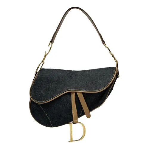 Saddle handbag Dior Navy in Cotton - 40684877 | Vestiaire Collective (Global)