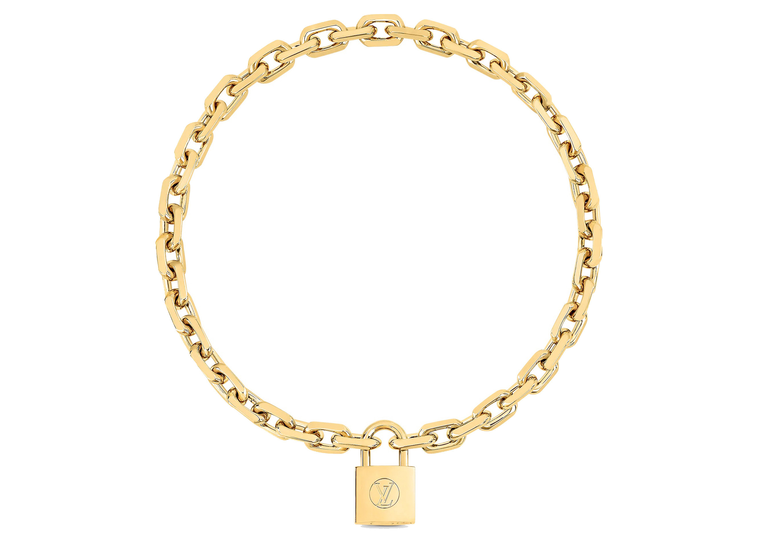 Women's Louis Vuitton LV Edge Cadenas Necklace in Gold | StockX