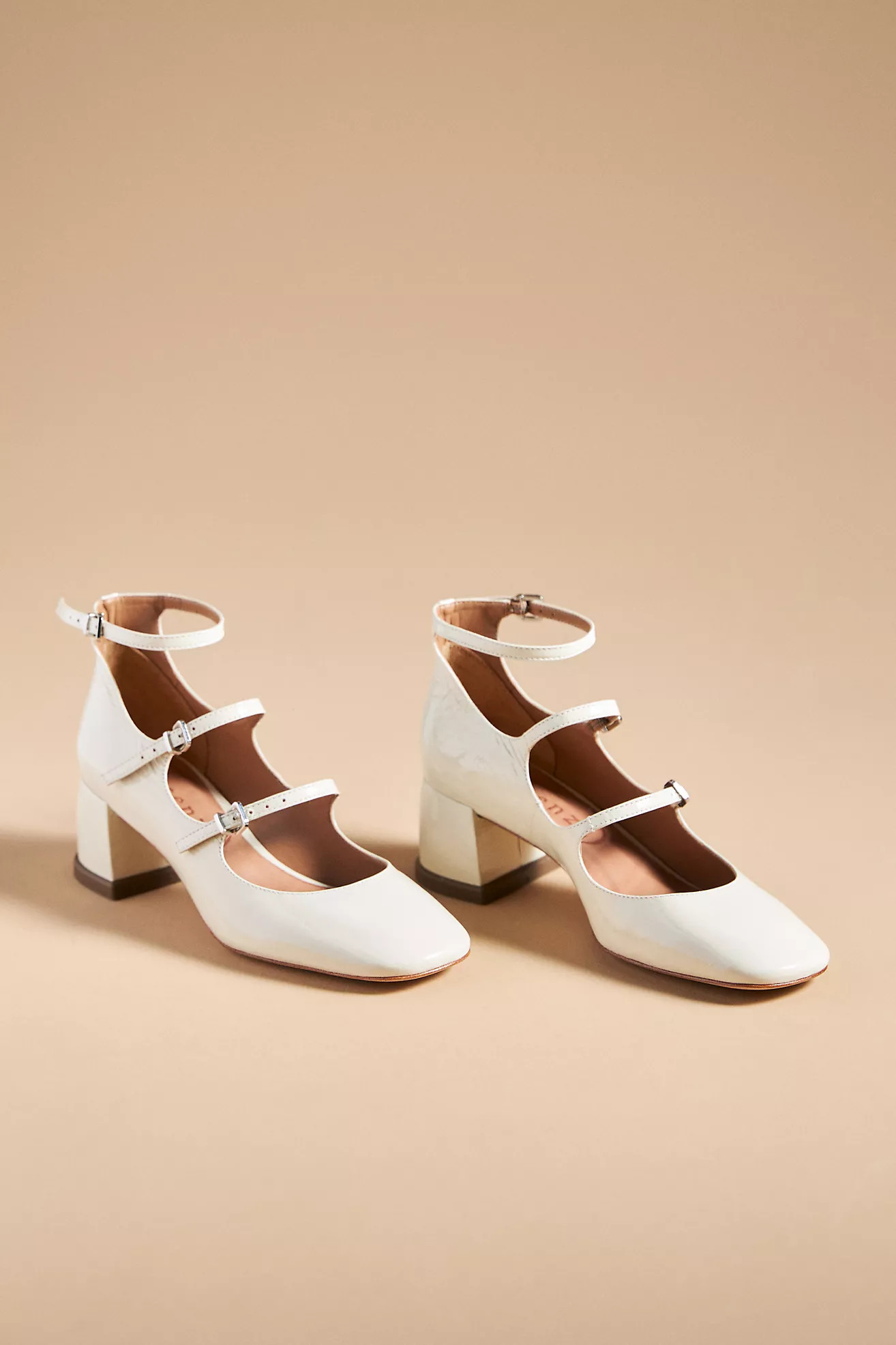 Vicenza Triple-Strap Mary Jane Heels | Anthropologie (US)