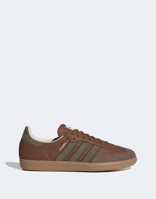 adidas Originals Samba OG sneakers in brown and khaki | ASOS (Global)