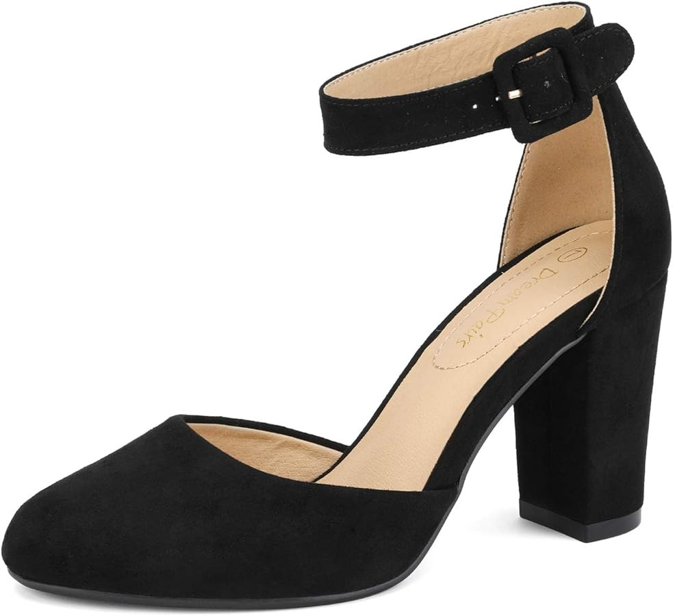 DREAM PAIRS Women's High Heel Closed Toe Chunky Wedding Pumps Shoes | Amazon (CA)