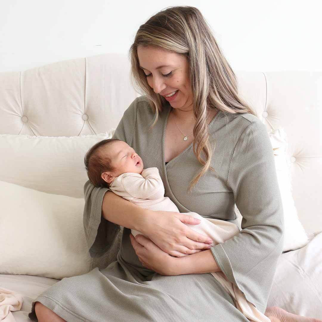 Bamboo Knit Maternity Robe | Solids | Caden Lane