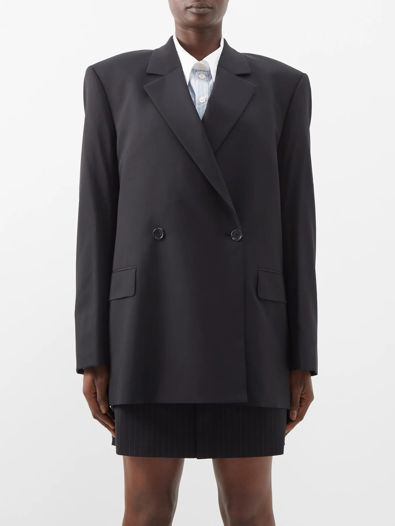 Jamilak boxy double-breasted wool blazer | Acne Studios | Matches (APAC)