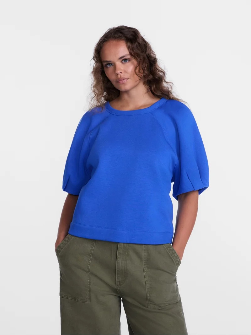 Scenario Women's and Women's Plus Fleece Top with Lantern Sleeves, Size XS-4X | Walmart (US)