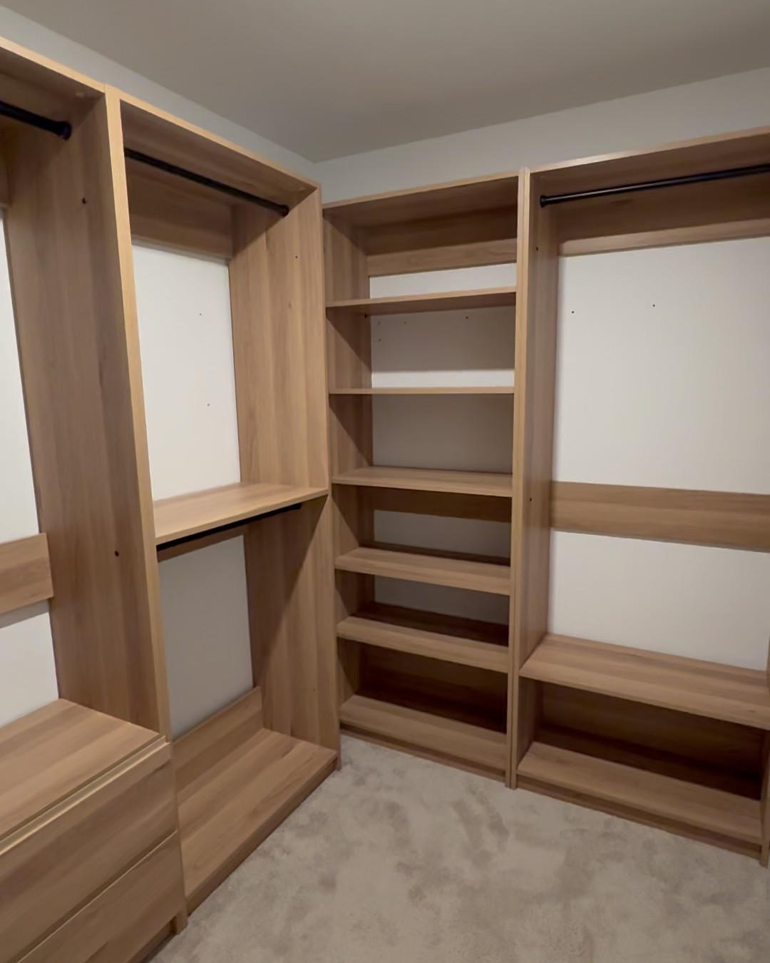 We ditched the custom closet quote and DIY’d this beautiful Wayfair system instead! It fits perfectly with the warm wood tones I love in our coastal modern home. It took my husband about 4 hours to assemble, and now every day feels like I’m shopping my own closet. Still styling the shelves, but loving it already!
Follow me for more builder grade glow-ups.
#LTKhome #WayfairFinds #DIYCloset #CoastalModernStyle #ClosetGoals


#LTKHome